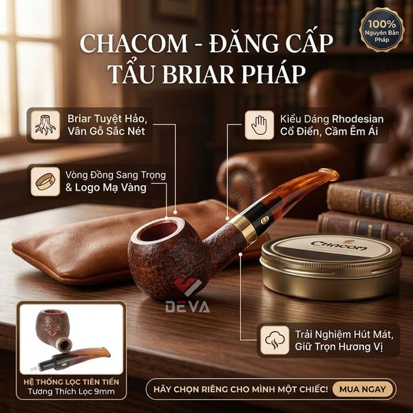 Tẩu gỗ Chacom Churchill SB N862