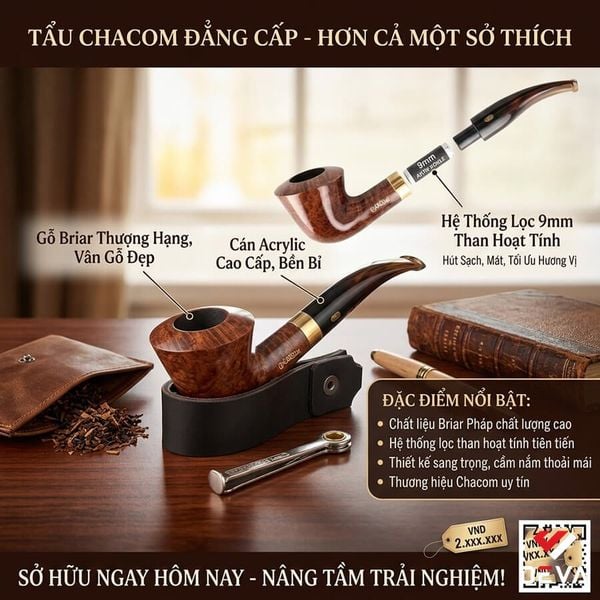 Tẩu gỗ Chacom Churchill 266