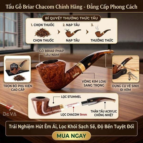 Tẩu gỗ Chacom Churchill 266