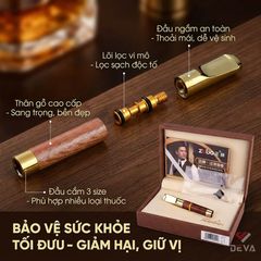 Tẩu vệ sinh thân gỗ đàn hương cho thuốc lá nhỏ và lớn Zobo ZB 255