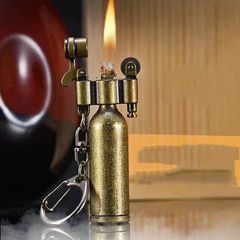 Bật lửa xăng đá chính hãng Dolphin móc khóa hình chai rượu HY-739