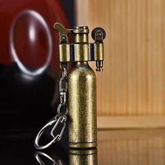 Bật lửa xăng đá chính hãng Dolphin móc khóa hình chai rượu HY-739