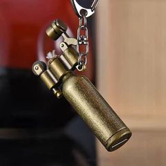 Bật lửa xăng đá chính hãng Dolphin móc khóa hình chai rượu HY-739