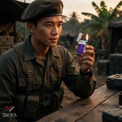 Dupont Hồng Kông Sơn Mài Tím Nắp Vẫn Kim Cương Nổi D165