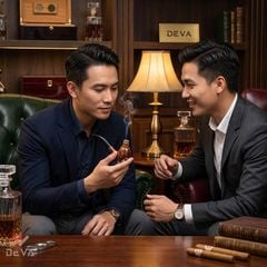 Tẩu hút Xì Gà thân gỗ cán cong Freesize TG08