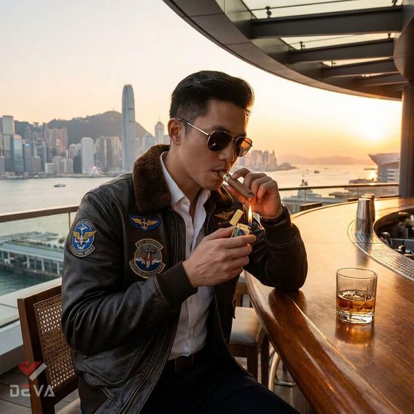 Dupont Hồng Kông Sơn Mài Hoa Văn Nguỵ Trang Camo Ngọn Lửa D206
