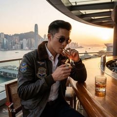 Dupont Hồng Kông Sơn Mài Hoa Văn Nguỵ Trang Camo Ngọn Lửa D206
