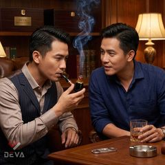 Tẩu hút Cigar nối thân gỗ cán sừng cối lõi thép Freesize TS03