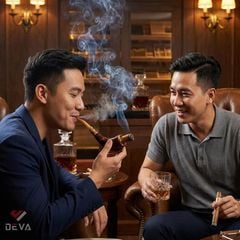 Tẩu Xì Gà gỗ cẩm cán sừng dáng thẳng Freesize TS18