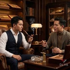 Tẩu Xì Gà gỗ cẩm cán sừng dáng thẳng Freesize TS18