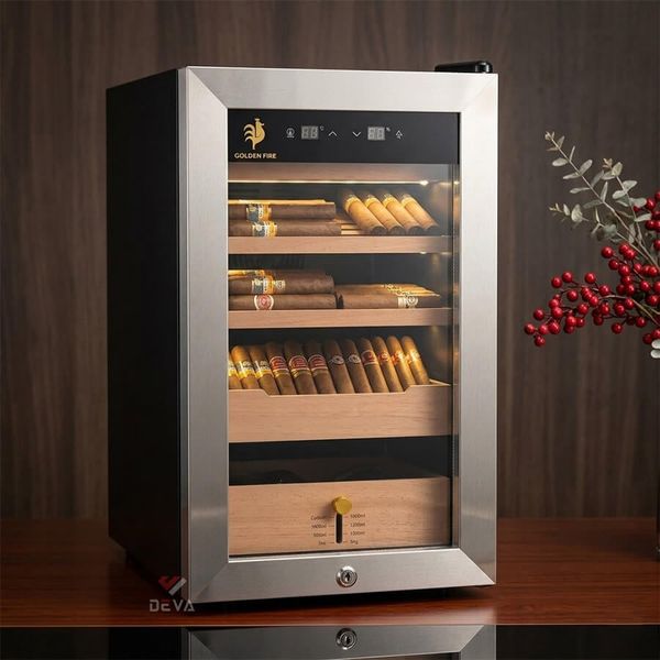 Tủ Cigar 200 điếu cắm điện bảo quản xì gà 48AH