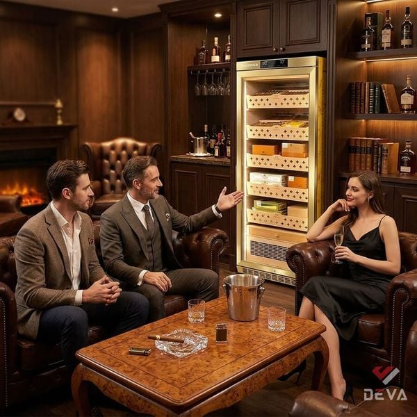 Tủ bảo quản cigar 900 điếu luxury Raching Mon 1800A