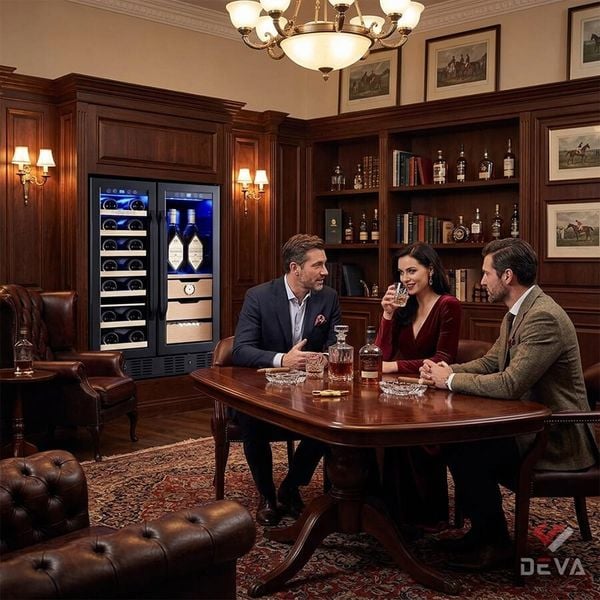 Tủ bảo quản Cigar rượu vang 2 trong 1 Vinocave CWC-150