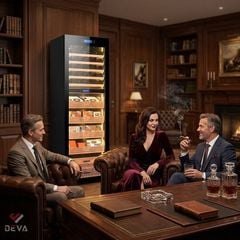 Tủ bảo quản rượu vang cigar 2 trong 1 Golden Fire H2180