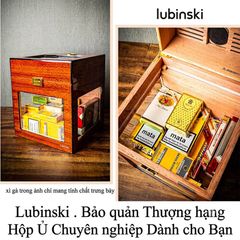 Hộp ủ xì gà Kèm 8 ống hương liệu Lubinski YJA 60059