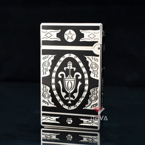 Dupont Xăng Đá Sơn Mài Đen Hoa Văn Hoàng Gia Cổ Điển Châu Âu D08-DX