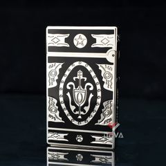 Dupont Xăng Đá Sơn Mài Đen Hoa Văn Hoàng Gia Cổ Điển Châu Âu D08-DX