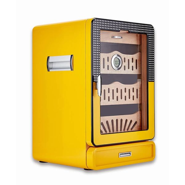 Hộp Giữ Ẩm Xì Gà Gỗ Tuyết Tùng Cao Cấp Có Kính 60013