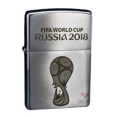 Zippo Khắc Laser Logo Cúp Bóng Đá Thế Giới World Cup 2018 Russia ZK24