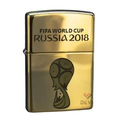 Zippo Khắc Laser Logo Cúp Bóng Đá Thế Giới World Cup 2018 Russia ZK24