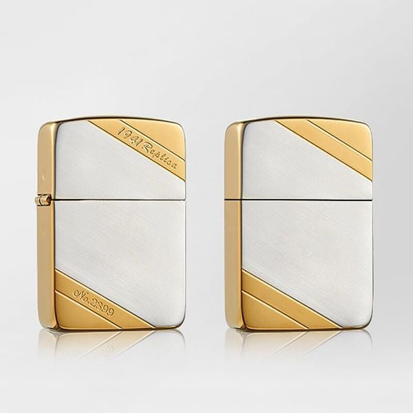 Zippo tái bản 1941 mạ vàng kẻ chéo số giới hạn ZN293
