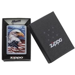 Zippo Sơn Chủ Đề Đại Bàng Tự Do Hoa Kỳ Mazzi Freedom Watch Z135