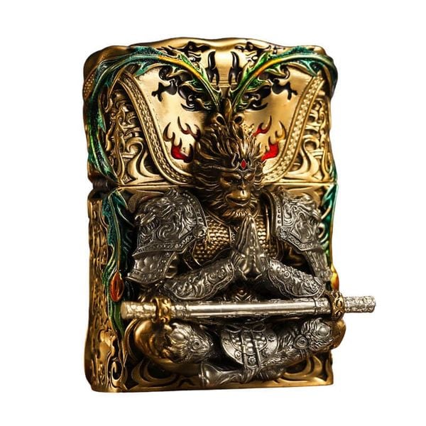 Zippo Ốp Tượng Tôn Ngộ Không Và Cây Gậy Như Ý ZN105