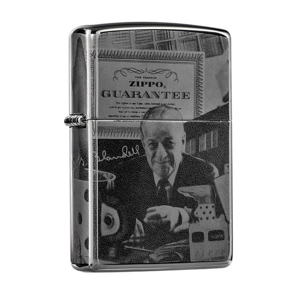 Zippo Bản Giới Hạn Kỷ Niệm 125 Năm Sinh Nhật George G. Blaisdell  Collectible Black Ice Z347
