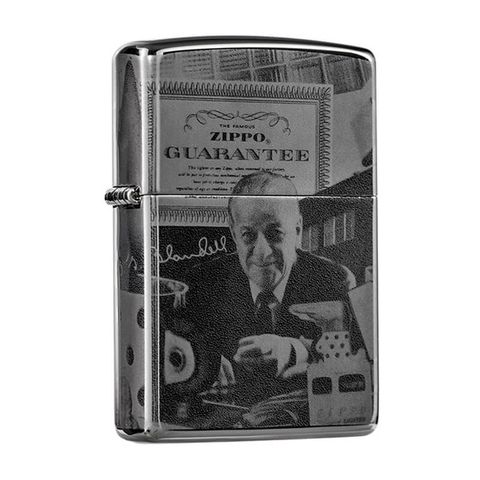 Zippo Bản Giới Hạn Kỷ Niệm 125 Năm Sinh Nhật George G. Blaisdell Collectible Black Ice Z347