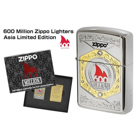 Set Zippo kỷ niệm chiếc bật lửa 600 triệu bản giới hạn Asia Million Collectible Z373