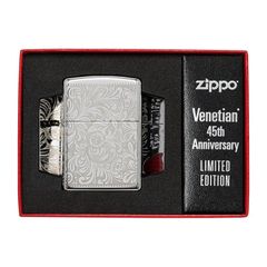 Zippo Armor Kỷ Niệm 45 Năm Hoa Văn Venetian 45th Anniversary Z335