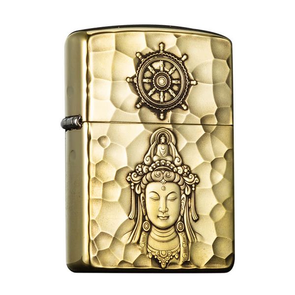 Set Zippo Armor Phật và Chén Hoa Sen ZN201
