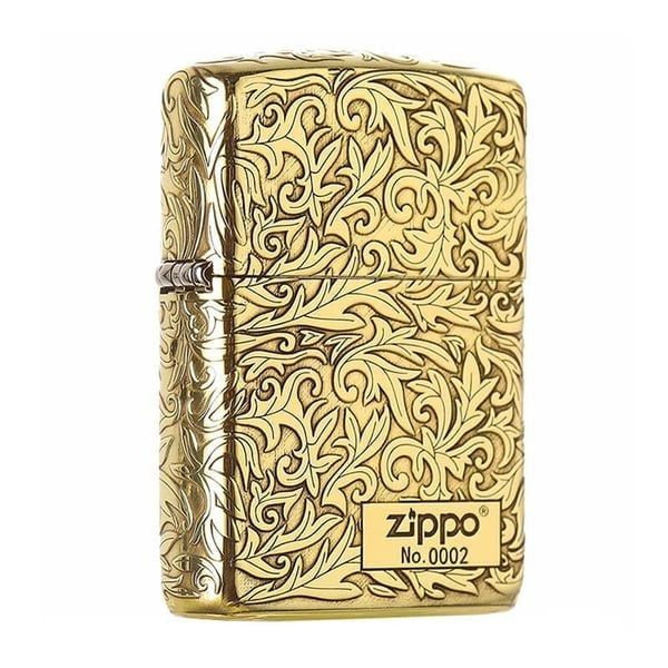Zippo Armor Khắc Nổi Hoa Văng Trắng Cổ Điển Bản Giới Hạn ZN56