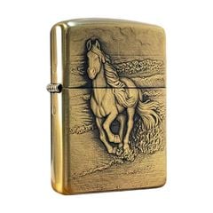 Zippo khắc 3D hình ngựa Armor ZD47
