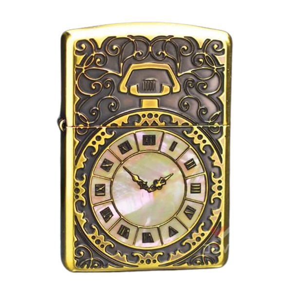 Mẫu Zippo Armor đồng hồ khảm trai ZN38