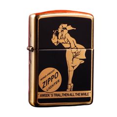 Zippo Armor mạ vàng sơn chủ đề Slogan Zippo ZN308