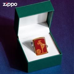 Zippo Armor mạ vàng sơn chủ đề Slogan Zippo ZN308
