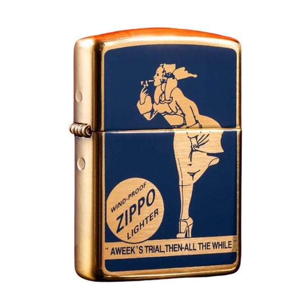 Zippo Armor mạ vàng sơn chủ đề Slogan Zippo ZN308