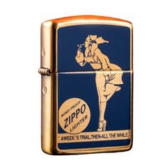 Zippo Armor mạ vàng sơn chủ đề Slogan Zippo ZN308
