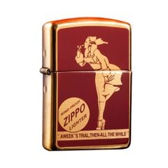 Zippo Armor mạ vàng sơn chủ đề Slogan Zippo ZN308