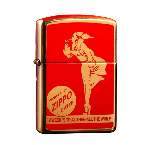 Zippo Armor mạ vàng sơn chủ đề Slogan Zippo ZN308