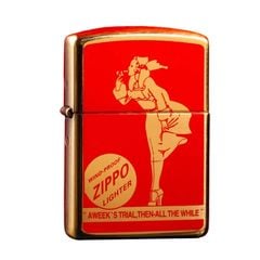 Zippo Armor mạ vàng sơn chủ đề Slogan Zippo ZN308