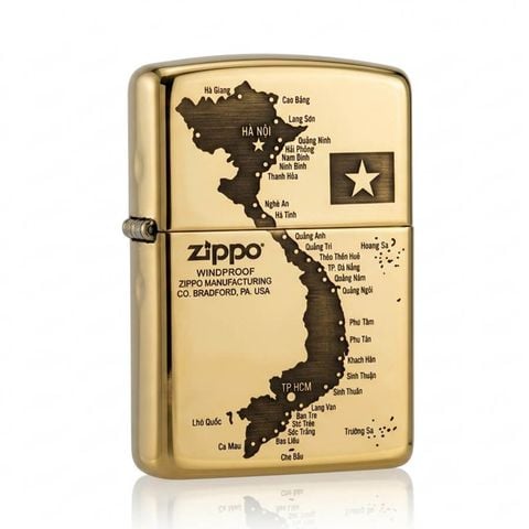 Zippo Khắc CNC Chủ Đề Bản Đồ Việt Nam ZK164