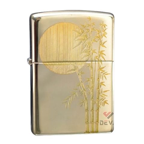 Zippo Mỹ Chính Hãng Khắc CNC Chủ Đề Trúc Dưới Trăng ZK97