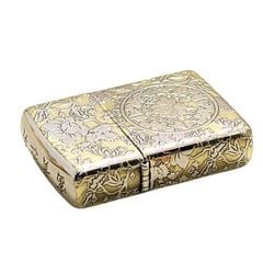 Zippo Vàng Khắc Nổi Hoa Mẫu Đơn ZK60