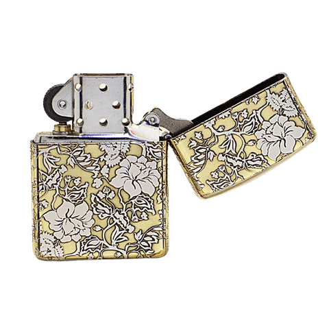 Zippo Armor Khắc CNC Hoa Mẫu Đơn ZK149
