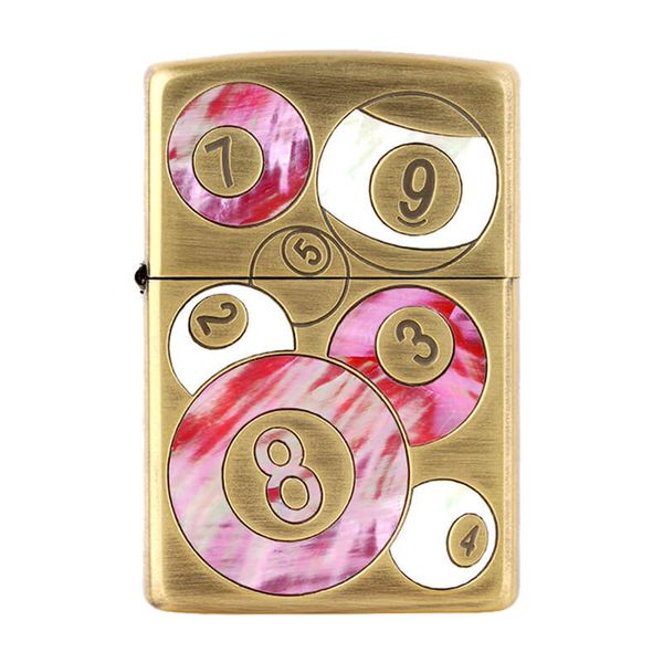 Zippo Khảm Trai Chủ Đề Bi-a Pool 9 Ball ZN202
