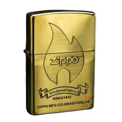 Zippo Khắc Sâu Ngọn Lửa Biểu Tượng Thương Hiệu Zippo ZN362