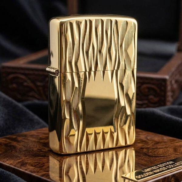 Bật Lửa Zippo Vintage 198x Golden Elegance – Bản Mạ Vàng 22K Quý Tộc C04