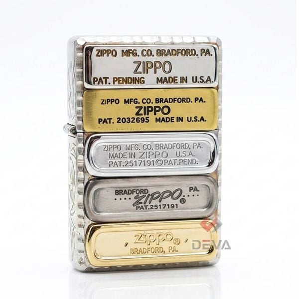 Zippo 2 Đáy Bottomz Up Ốp Mộc Đáy Các Thời Kỳ ZN373